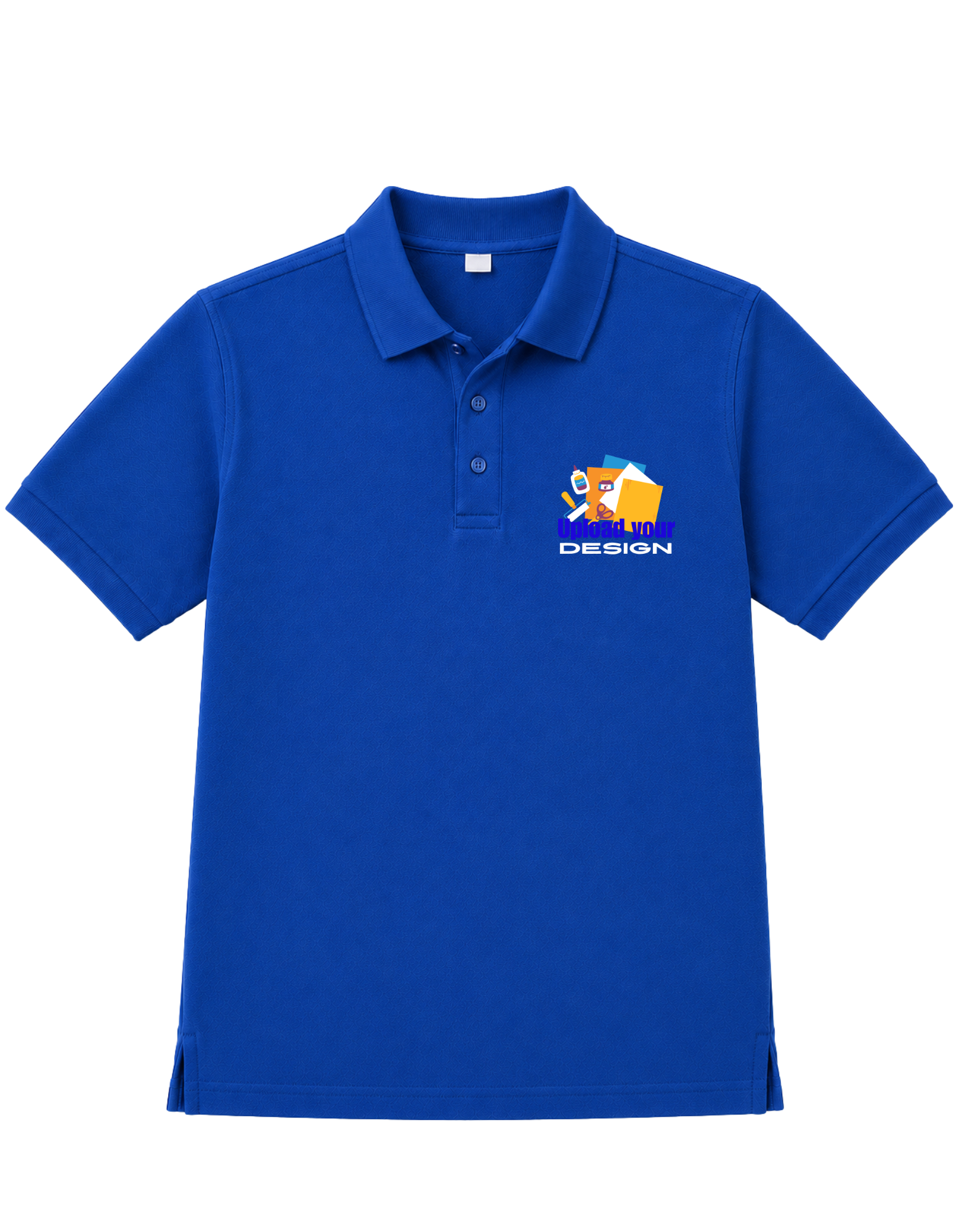 JigriStitch Premium Lycra Polo T-Shirt for Men | 180 GSM Stretch Fabric Royal Blue