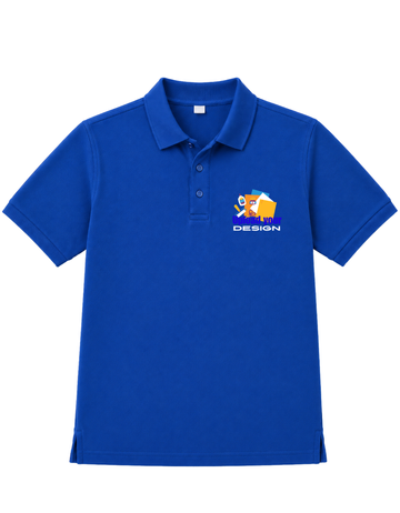 JigriStitch Premium Lycra Polo T-Shirt for Men | 180 GSM Stretch Fabric Royal Blue