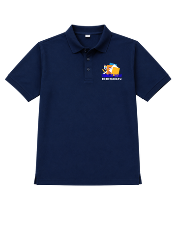 JigriStitch Premium Lycra Polo T-Shirt for Men | 180 GSM Stretch Fabric (Navy Blue)