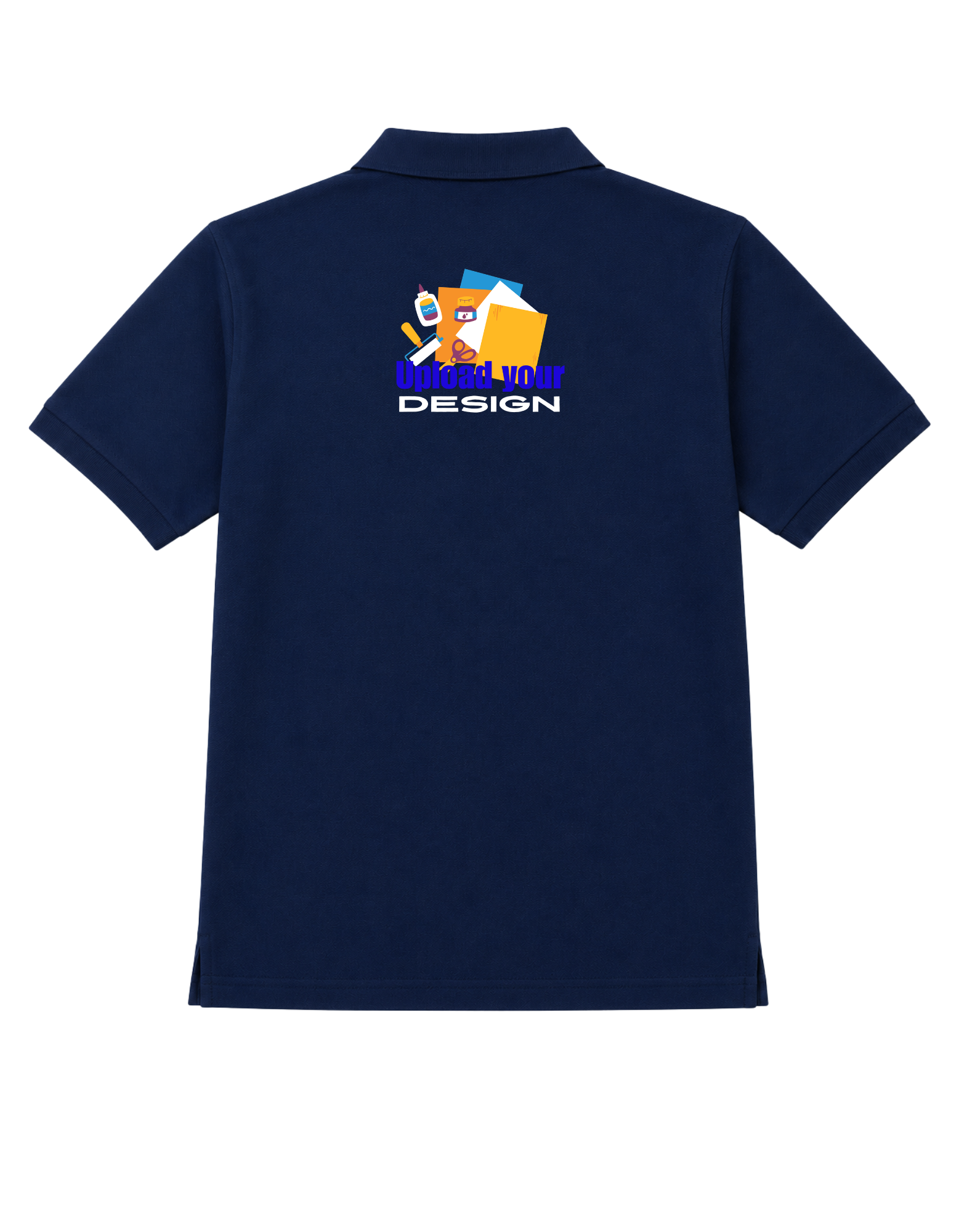 JigriStitch Premium Lycra Polo T-Shirt for Men | 180 GSM Stretch Fabric (Navy Blue)