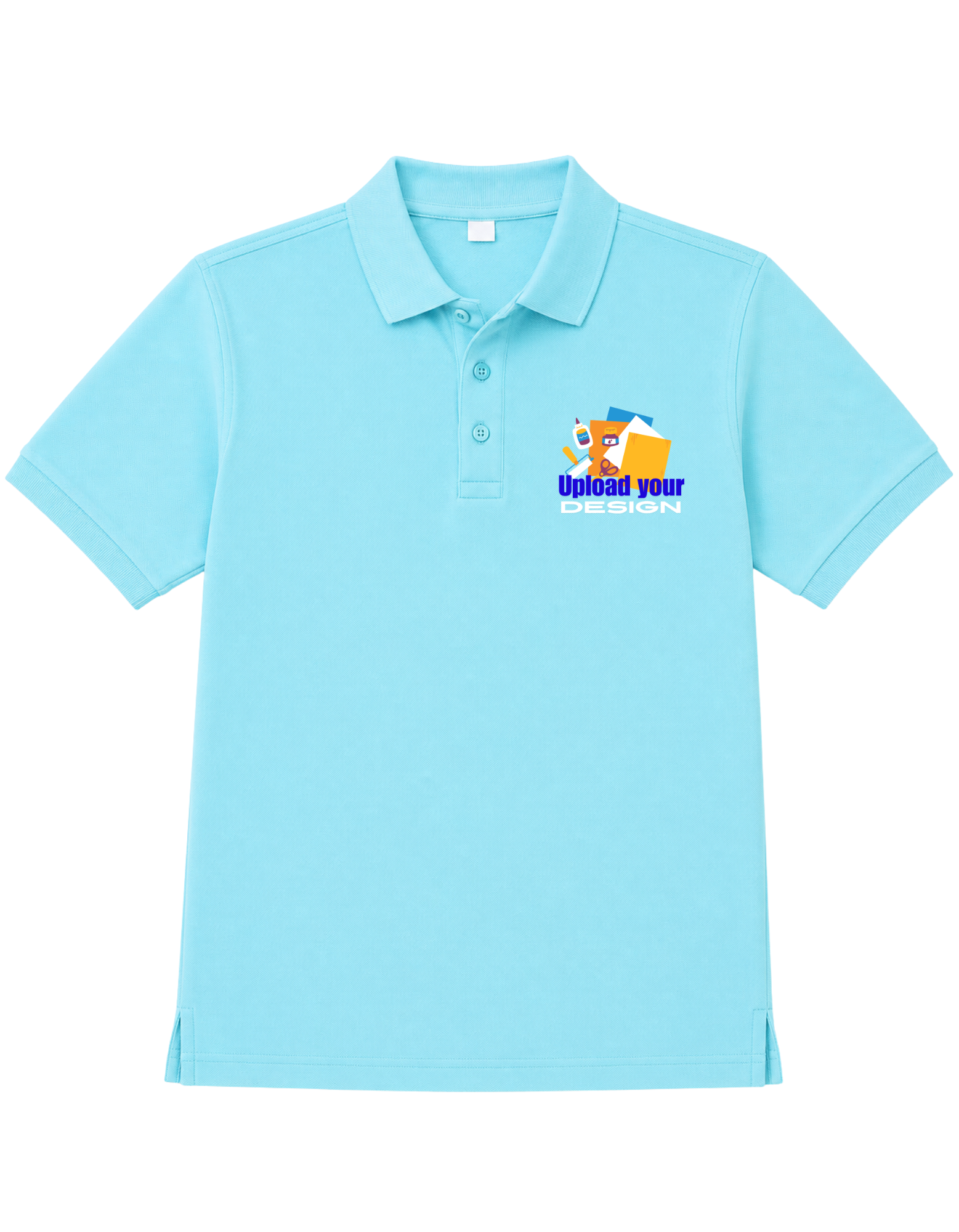 JigriStitch Premium Lycra Polo T-Shirt for Men | 180 GSM Stretch Fabric Mint Blue