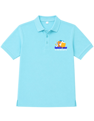 JigriStitch Premium Lycra Polo T-Shirt for Men | 180 GSM Stretch Fabric Mint Blue