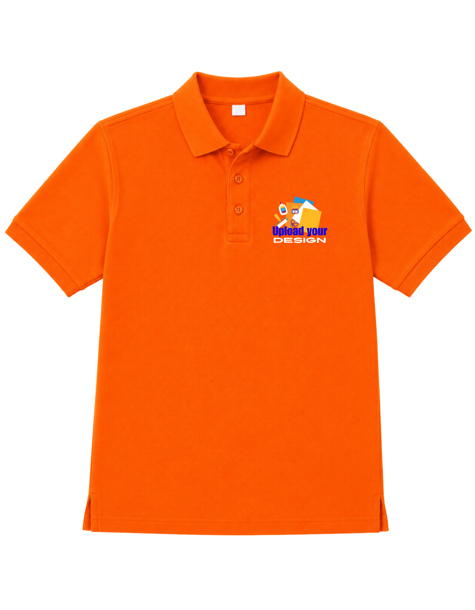 JigriStitch Premium Lycra Polo T-Shirt for Men | 180 GSM Stretch Fabric Orange