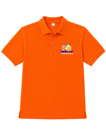JigriStitch Premium Lycra Polo T-Shirt for Men | 180 GSM Stretch Fabric Orange