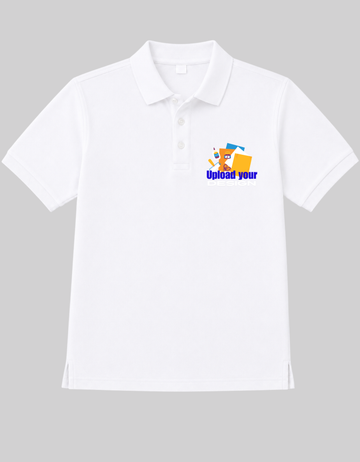 JigriStitch Premium Lycra Polo T-Shirt for Men | 180 GSM Stretch Fabric White