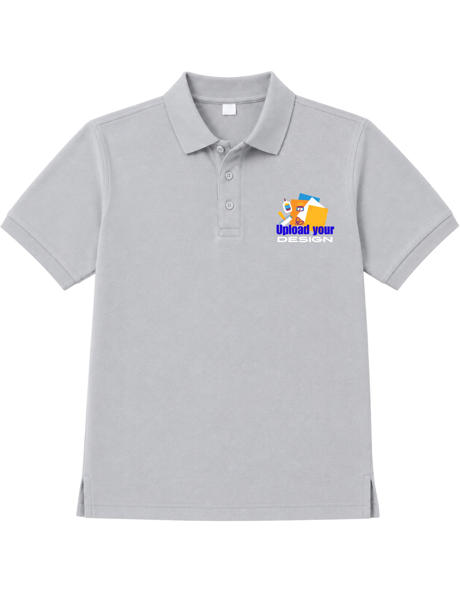 JigriStitch Premium Lycra Polo T-Shirt for Men | 180 GSM Stretch Fabric Light Grey