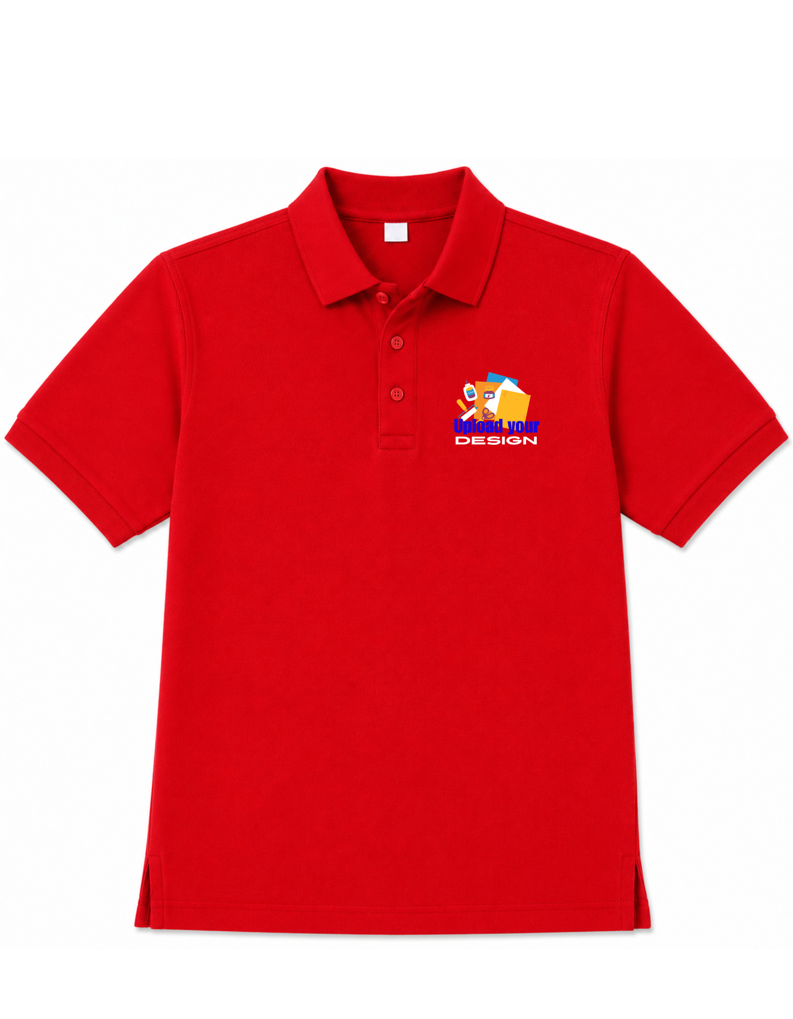 JigriStitch Premium Lycra Polo T-Shirt for Men | 180 GSM Stretch Fabric Red