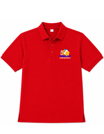 JigriStitch Premium Lycra Polo T-Shirt for Men | 180 GSM Stretch Fabric Red