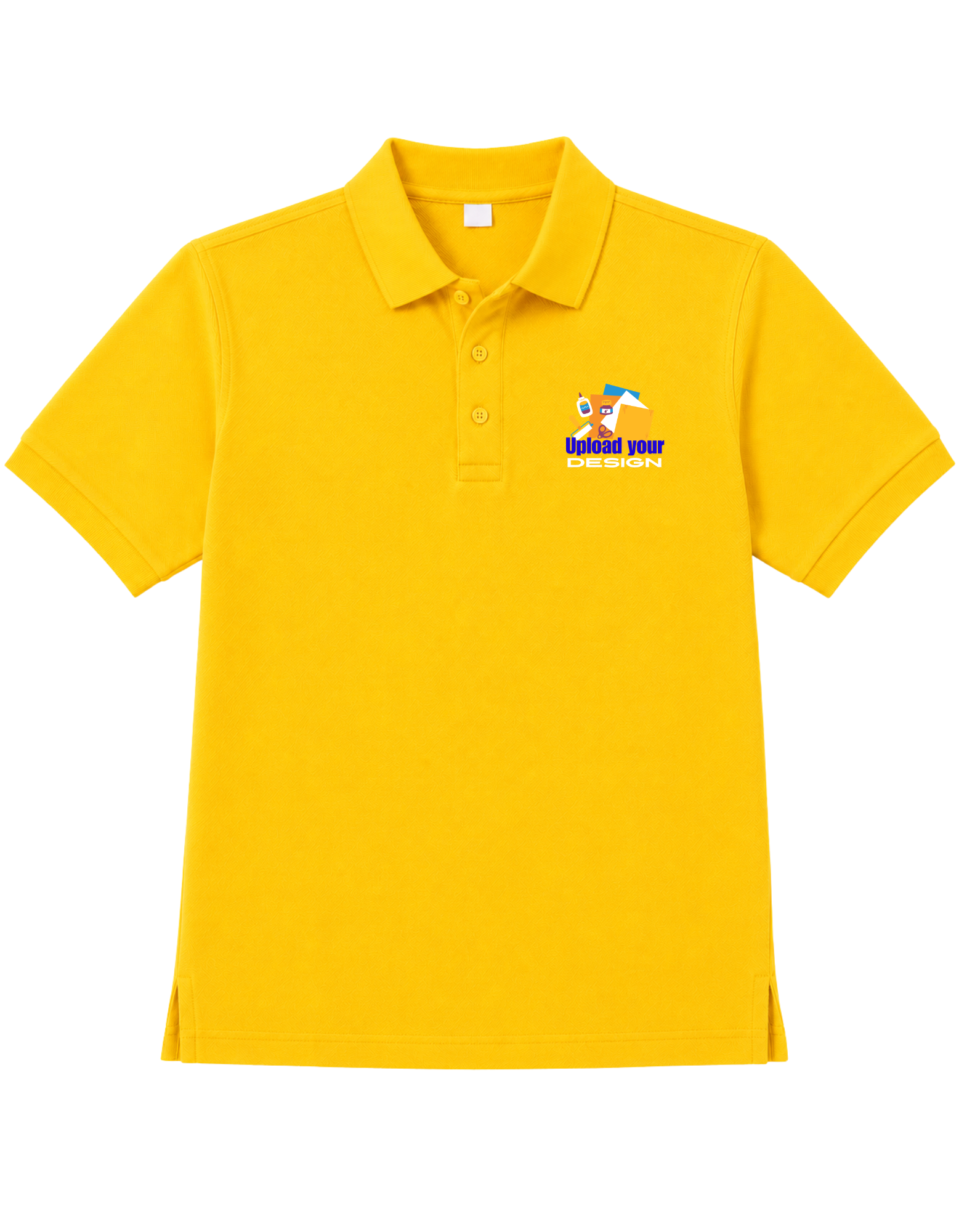 JigriStitch Premium Lycra Polo T-Shirt for Men | 180 GSM Stretch Fabric Yellow