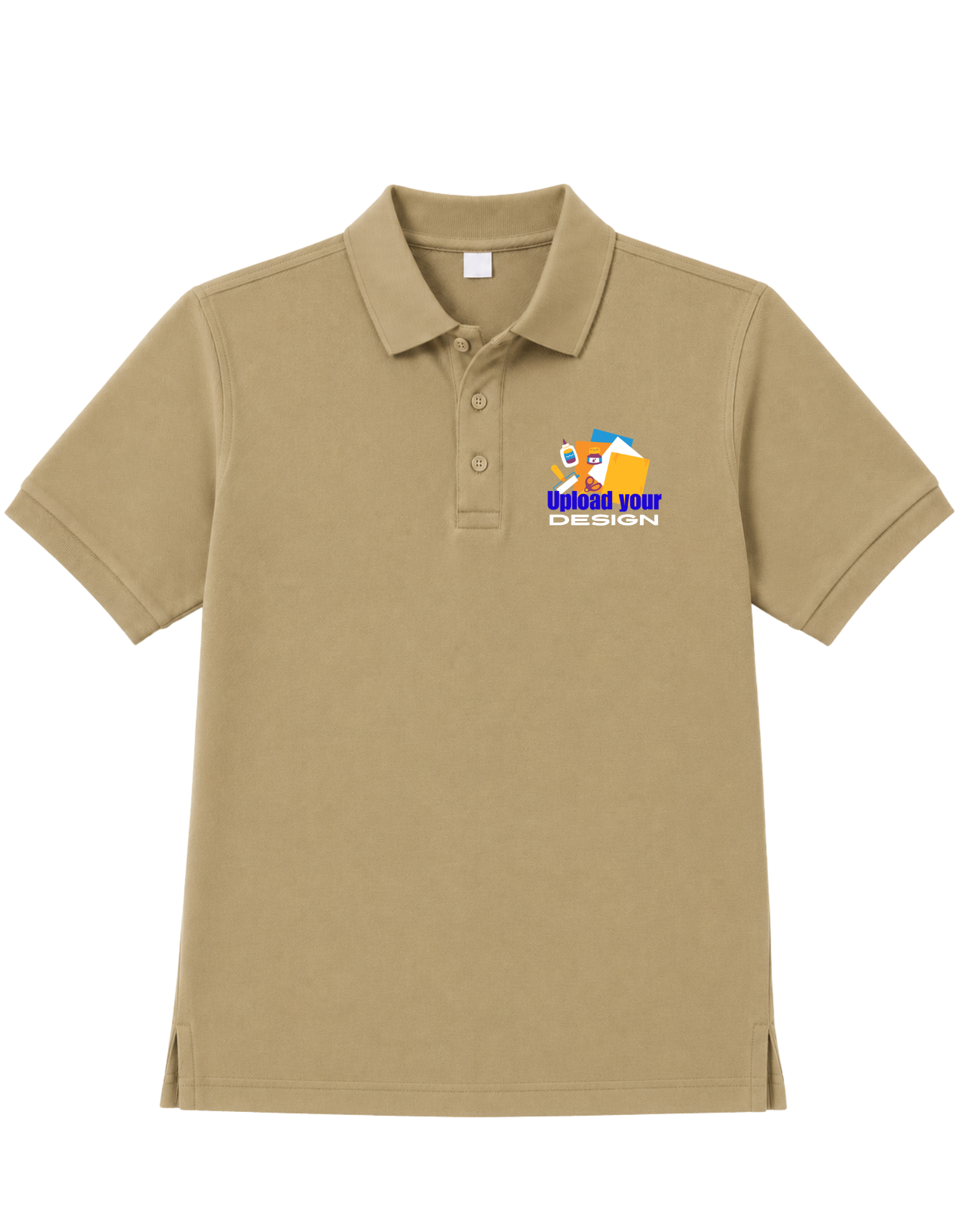 JigriStitch Premium Lycra Polo T-Shirt for Men | 180 GSM Stretch Fabric Khaki