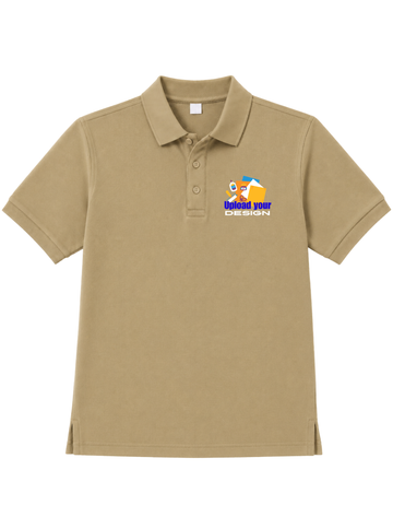 JigriStitch Premium Lycra Polo T-Shirt for Men | 180 GSM Stretch Fabric Khaki