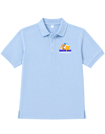 JigriStitch Premium Lycra Polo T-Shirt for Men | 180 GSM Stretch Fabric Sky Blue