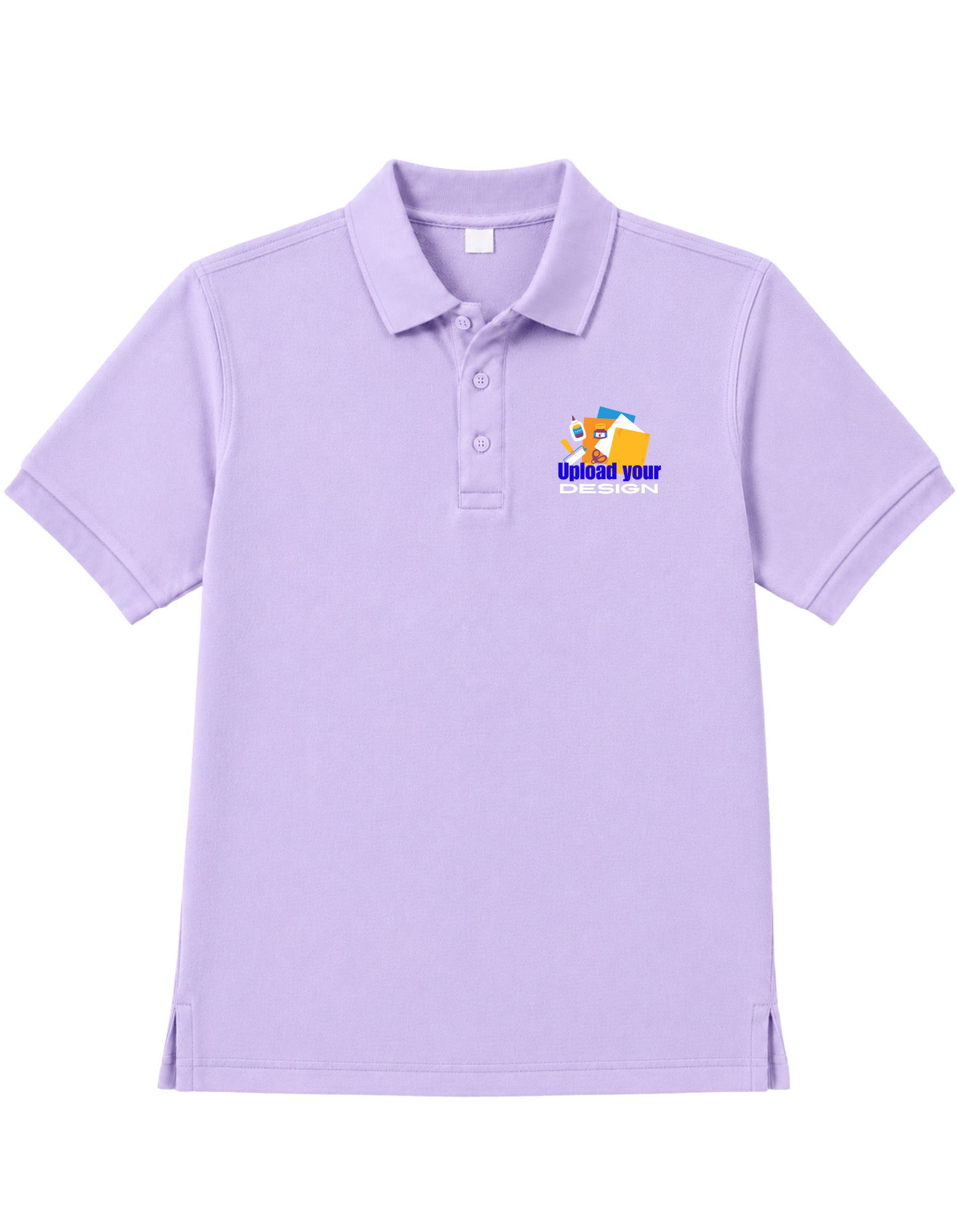 JigriStitch Premium Lycra Polo T-Shirt for Men | 180 GSM Stretch Fabric Lavender