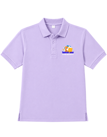 JigriStitch Premium Lycra Polo T-Shirt for Men | 180 GSM Stretch Fabric Lavender