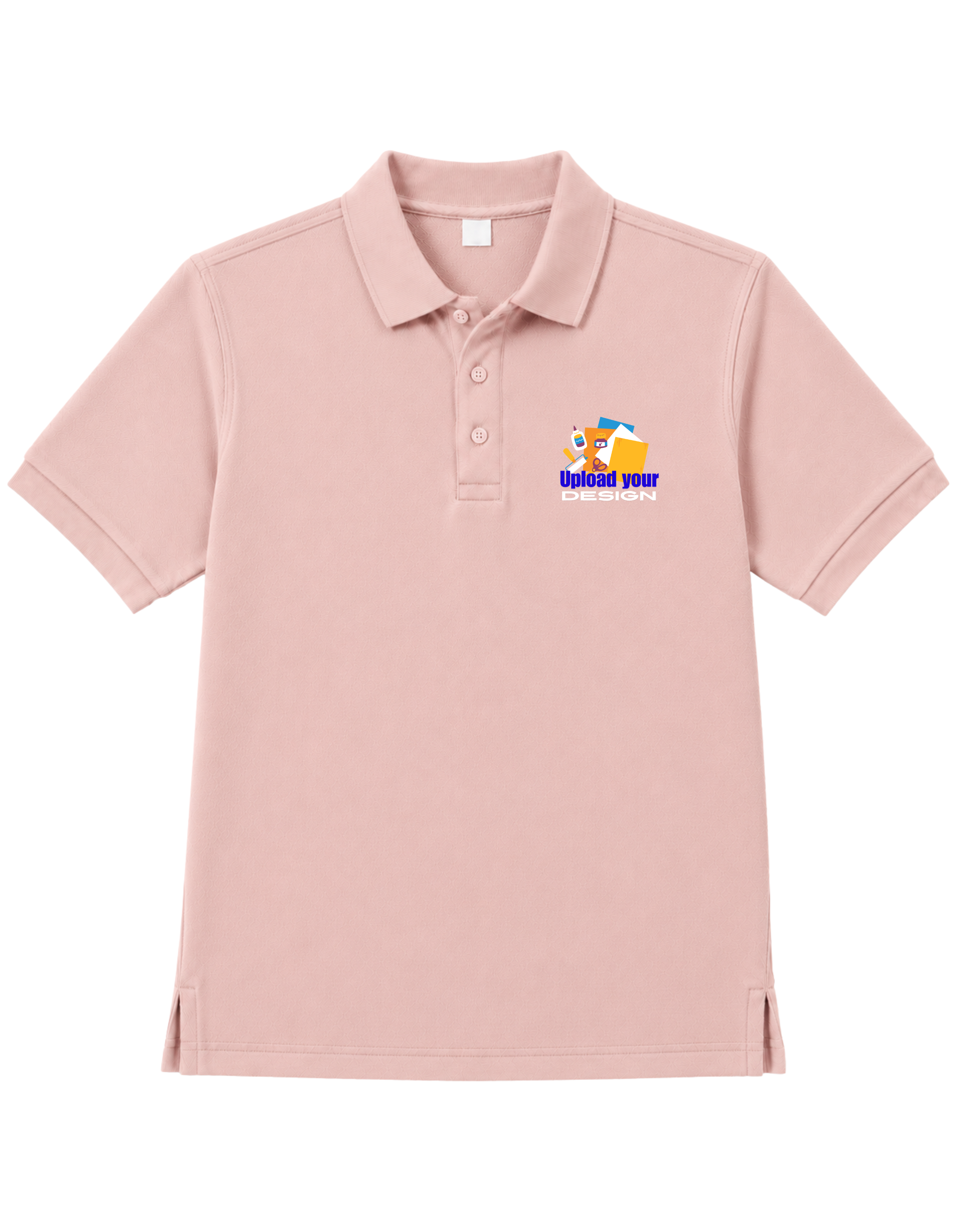 JigriStitch Premium Lycra Polo T-Shirt for Men | 180 GSM Stretch Fabric Beige Pink