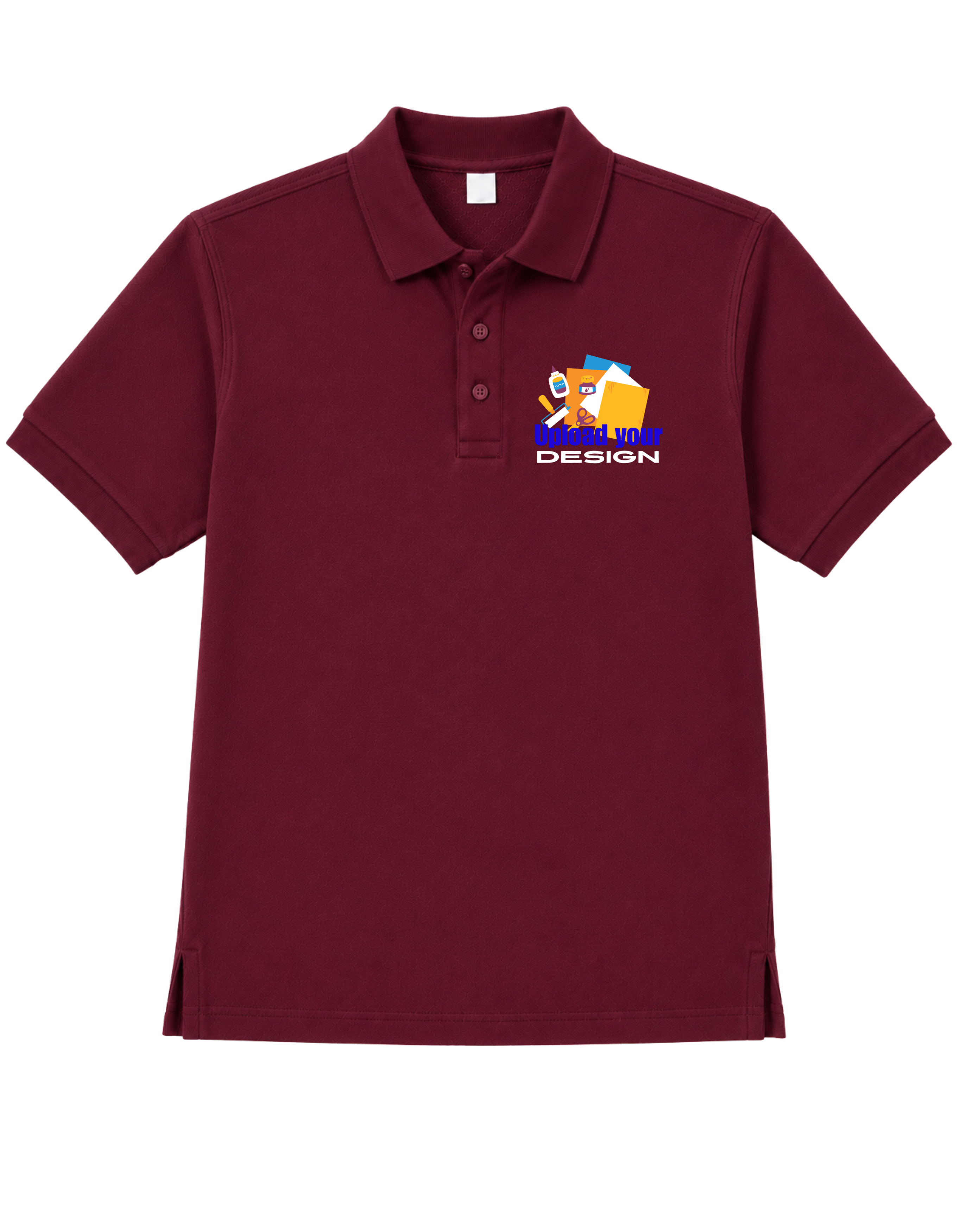 JigriStitch Premium Lycra Polo T-Shirt for Men | 180 GSM Stretch Fabric Maroon