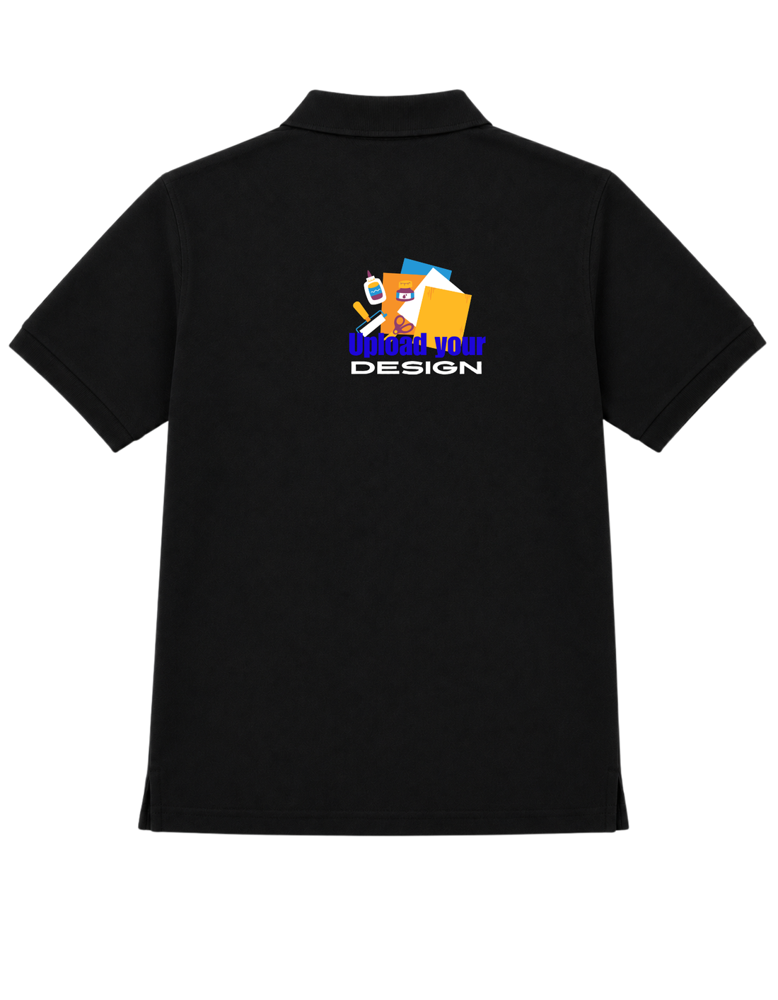 JigriStitch Premium Lycra Polo T-Shirt for Men | 180 GSM Stretch Fabric Black