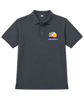 JigriStitch Premium Lycra Polo T-Shirt for Men | 180 GSM Stretch Fabric Slate Grey