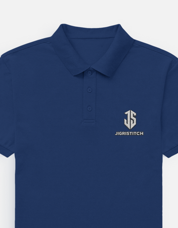 Royal Blue Custom Polo T-Shirt for Men | Logo Embroidery & DTF Name Printing