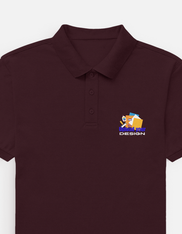 Maroon Custom Polo T-Shirt for Men | Personalized Logo & DTF Printing