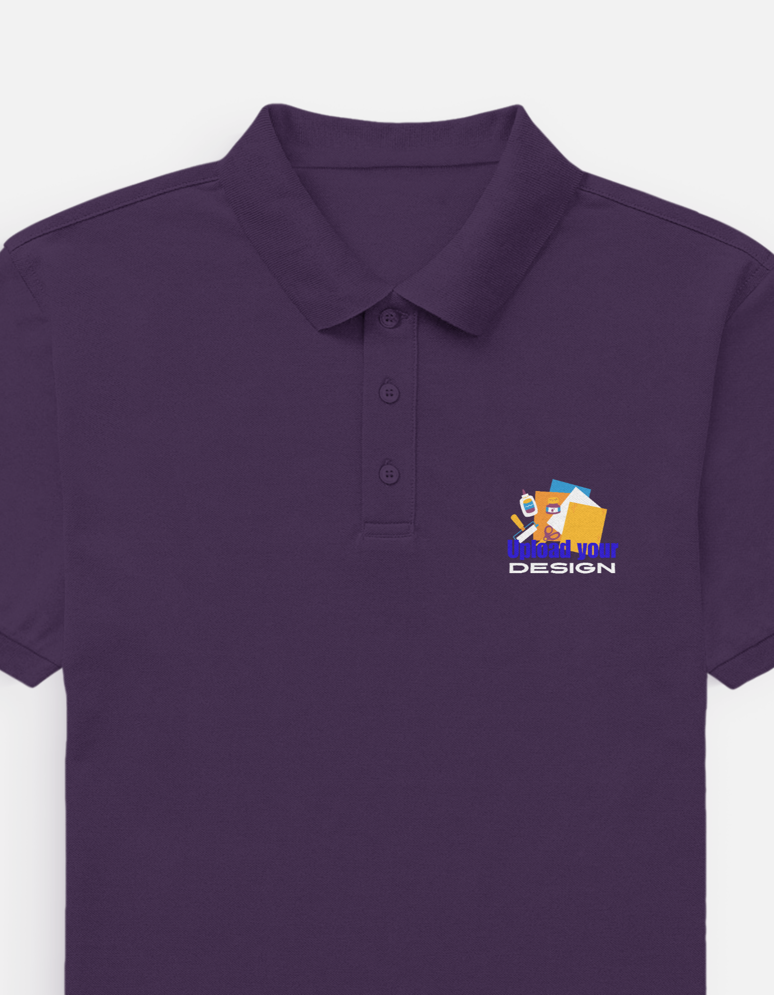 Purple Personalized Polo T-Shirt Men | Custom Logo Embroidery & Name Printing