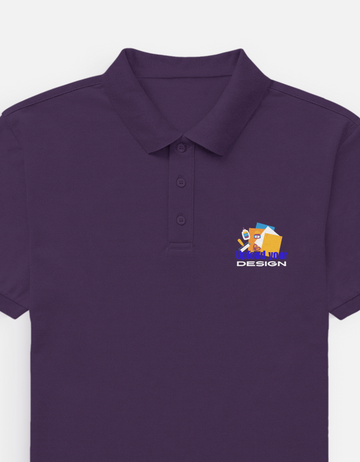 Purple Personalized Polo T-Shirt Men | Custom Logo Embroidery & Name Printing