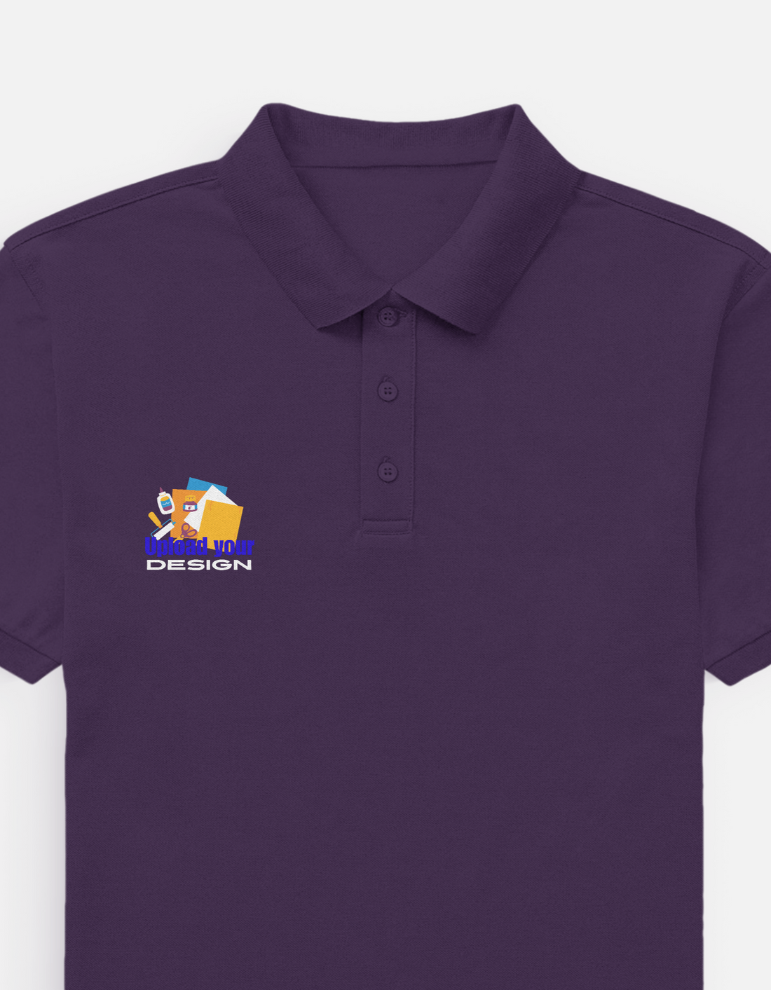 Purple Personalized Polo T-Shirt Men | Custom Logo Embroidery & Name Printing