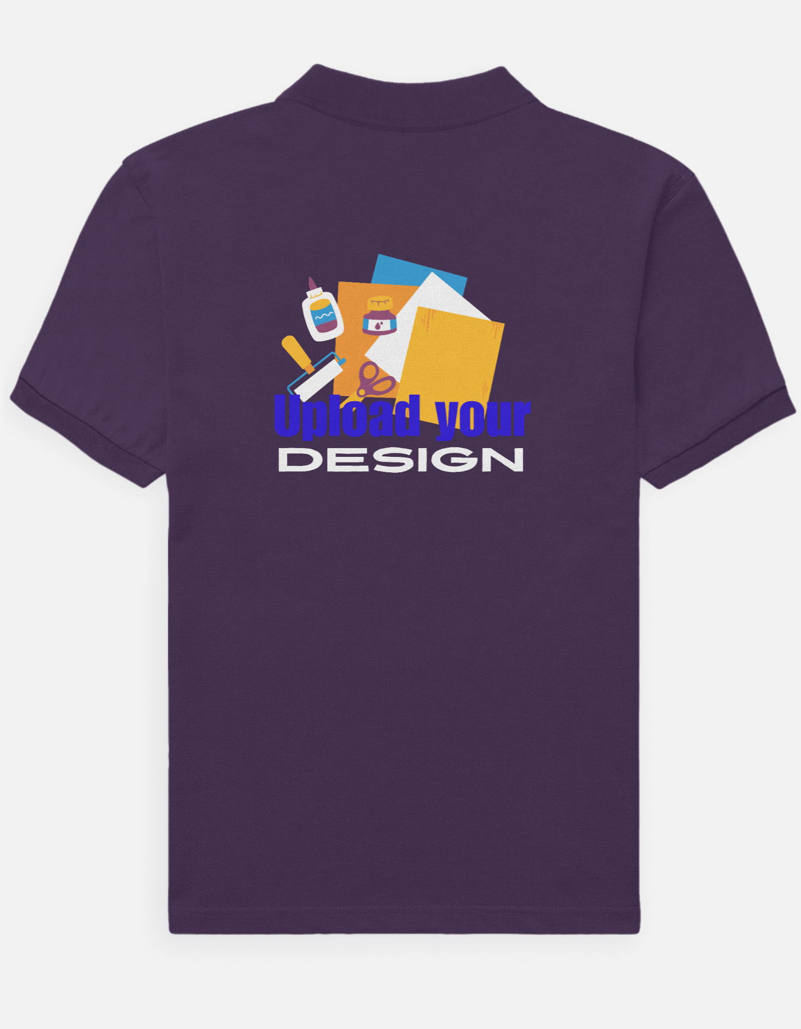 Purple Personalized Polo T-Shirt Men | Custom Logo Embroidery & Name Printing