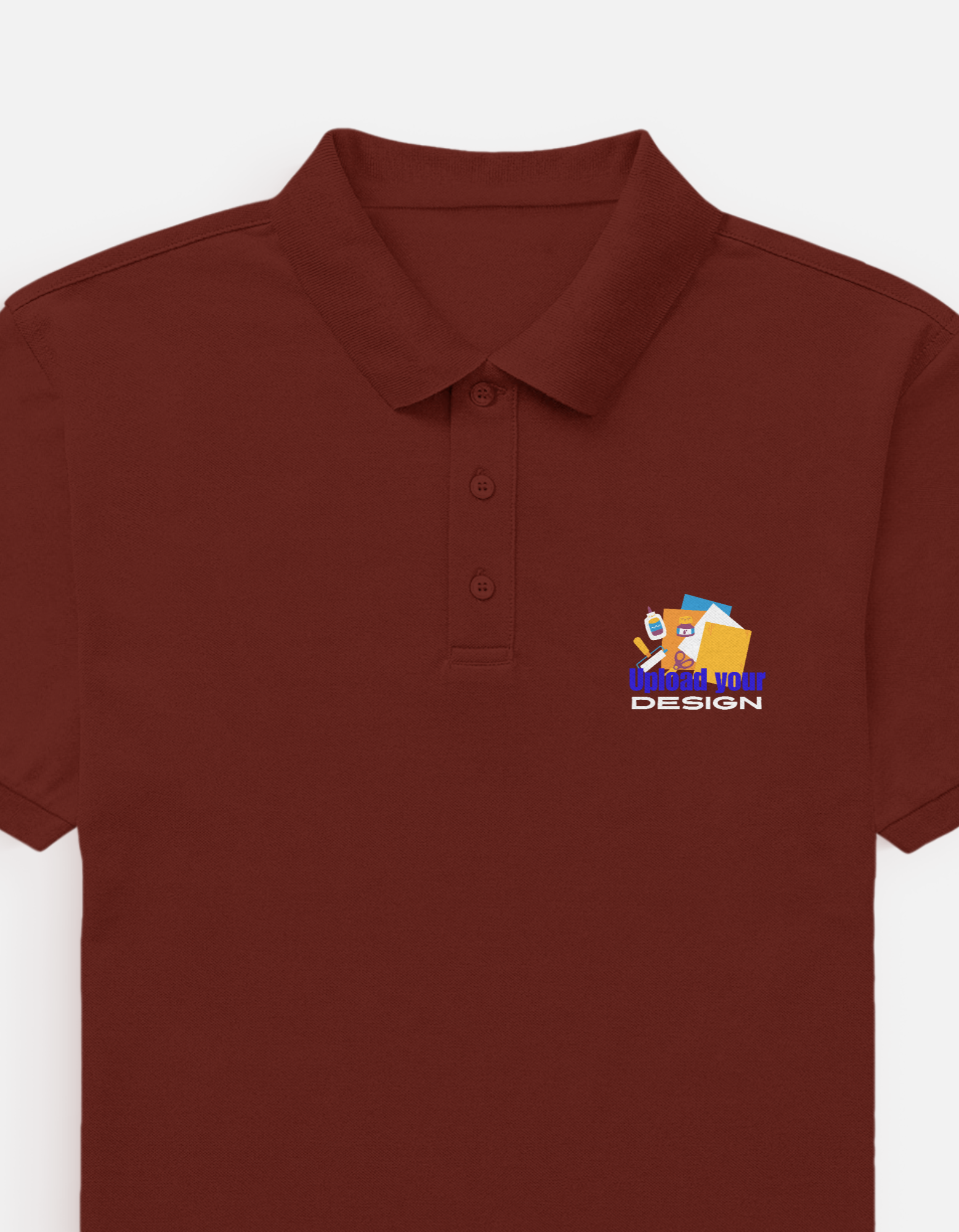 Brick Red Personalized Polo T-Shirt for Men | Custom Logo Embroidery Polo