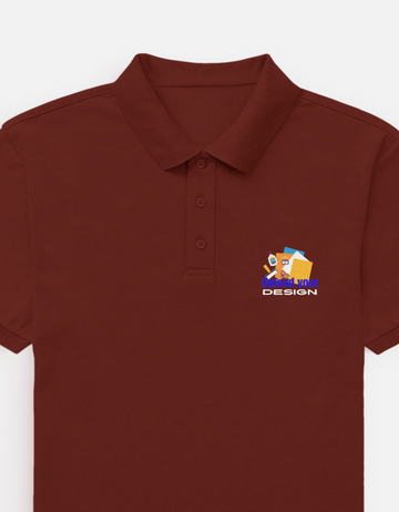 Brick Red Personalized Polo T-Shirt for Men | Custom Logo Embroidery Polo