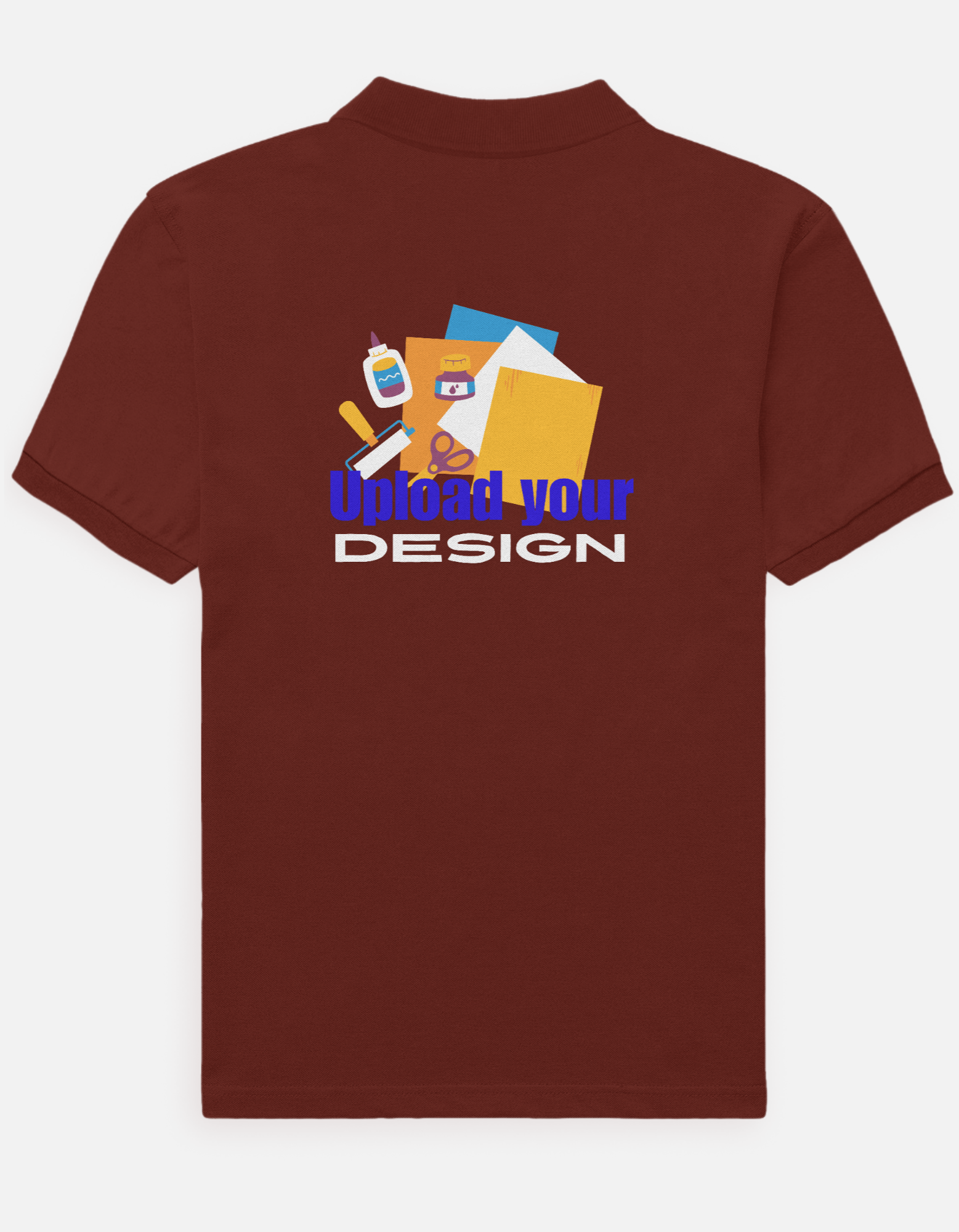 Brick Red Personalized Polo T-Shirt for Men | Custom Logo Embroidery Polo