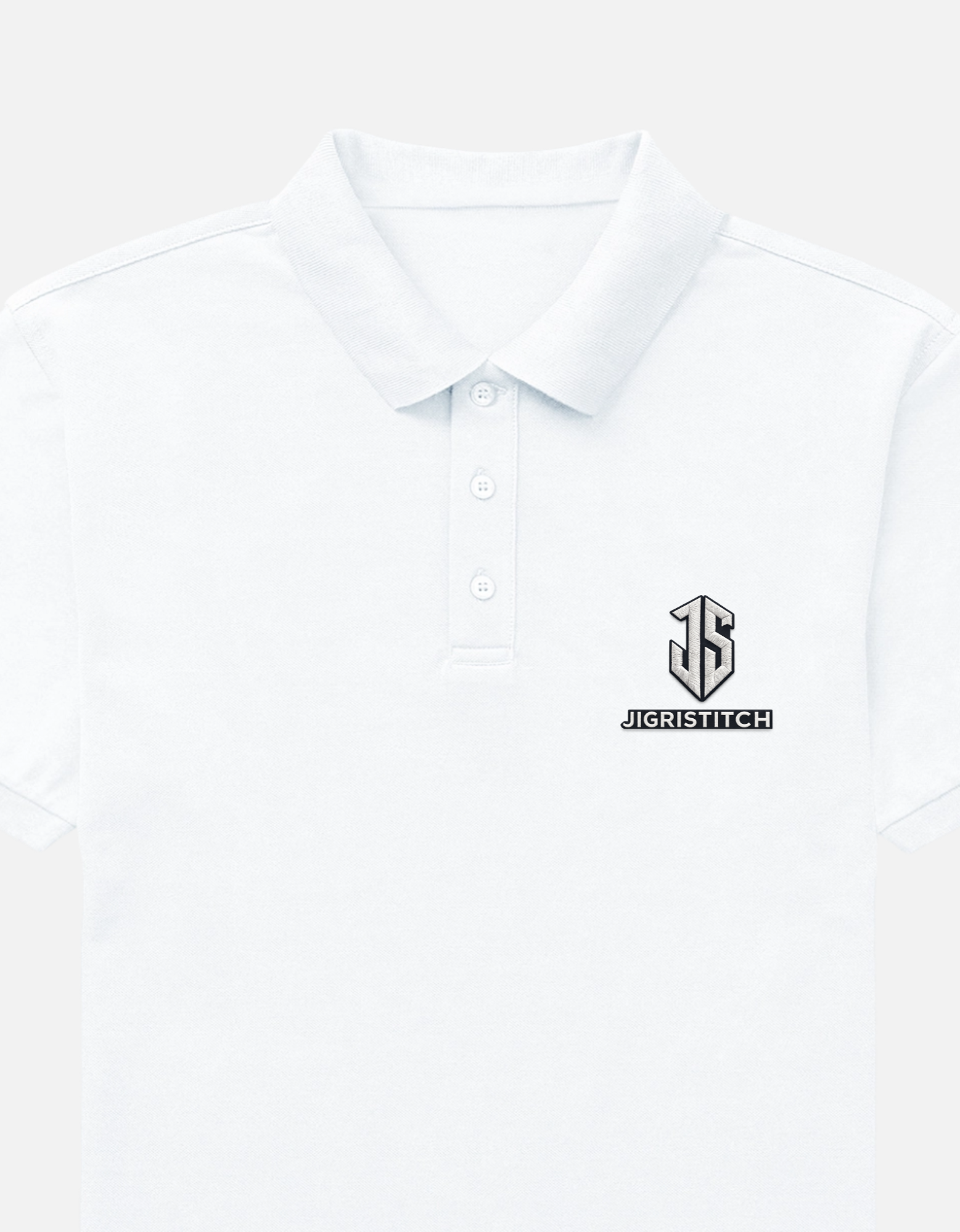 White Custom Polo T-Shirt for Men | Personalized Logo & Name Printing