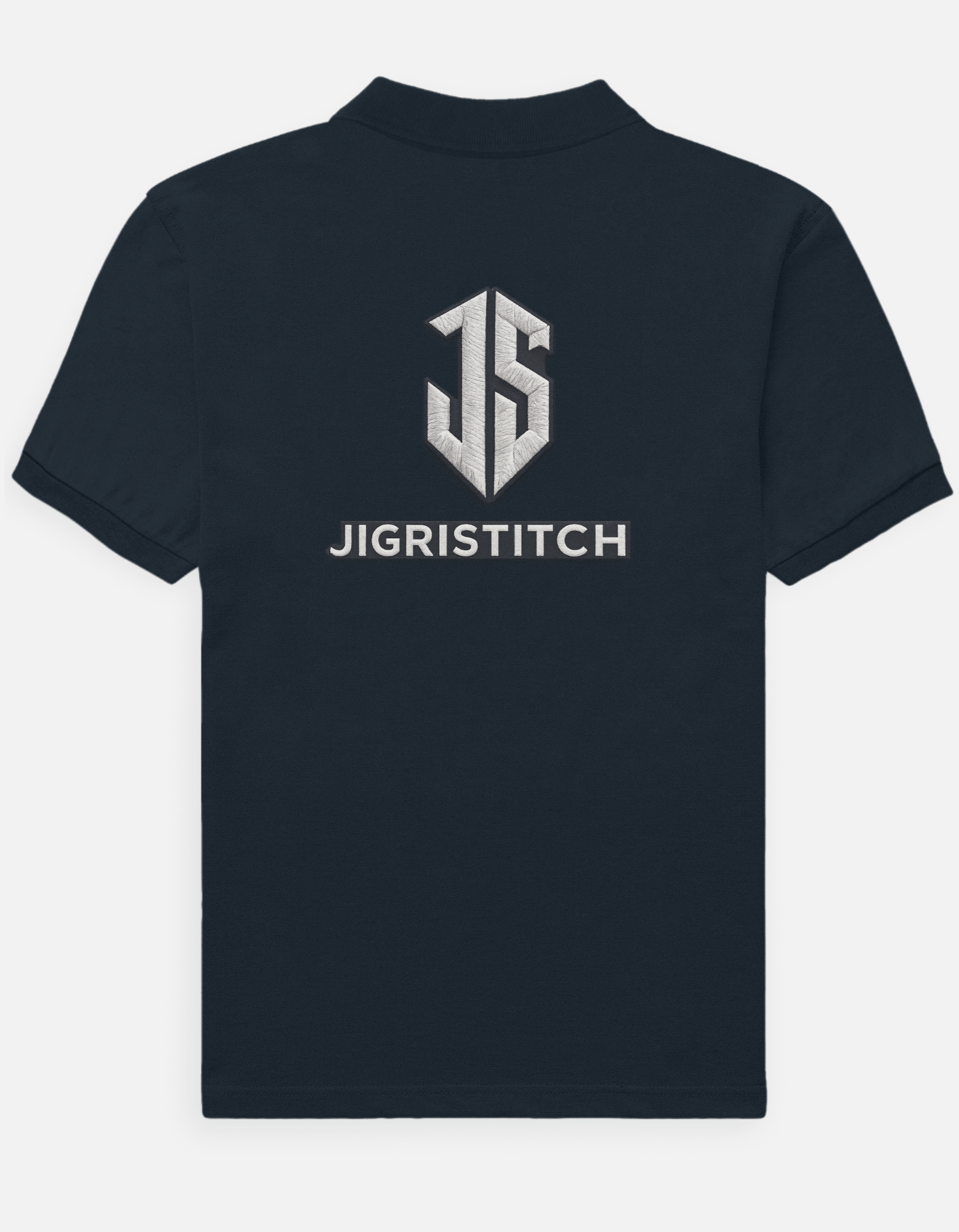 Navy Blue Men’s Custom Polo T-Shirt | Personalized Logo Embroidery & DTF Print