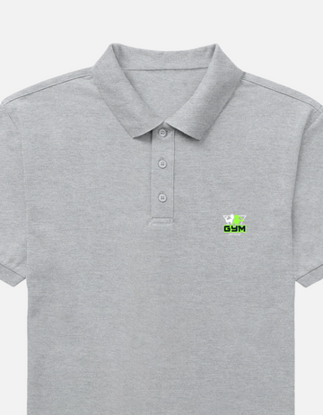 Light Grey Personalized Polo T-Shirt for Men | Custom Logo & Embroidery Polo