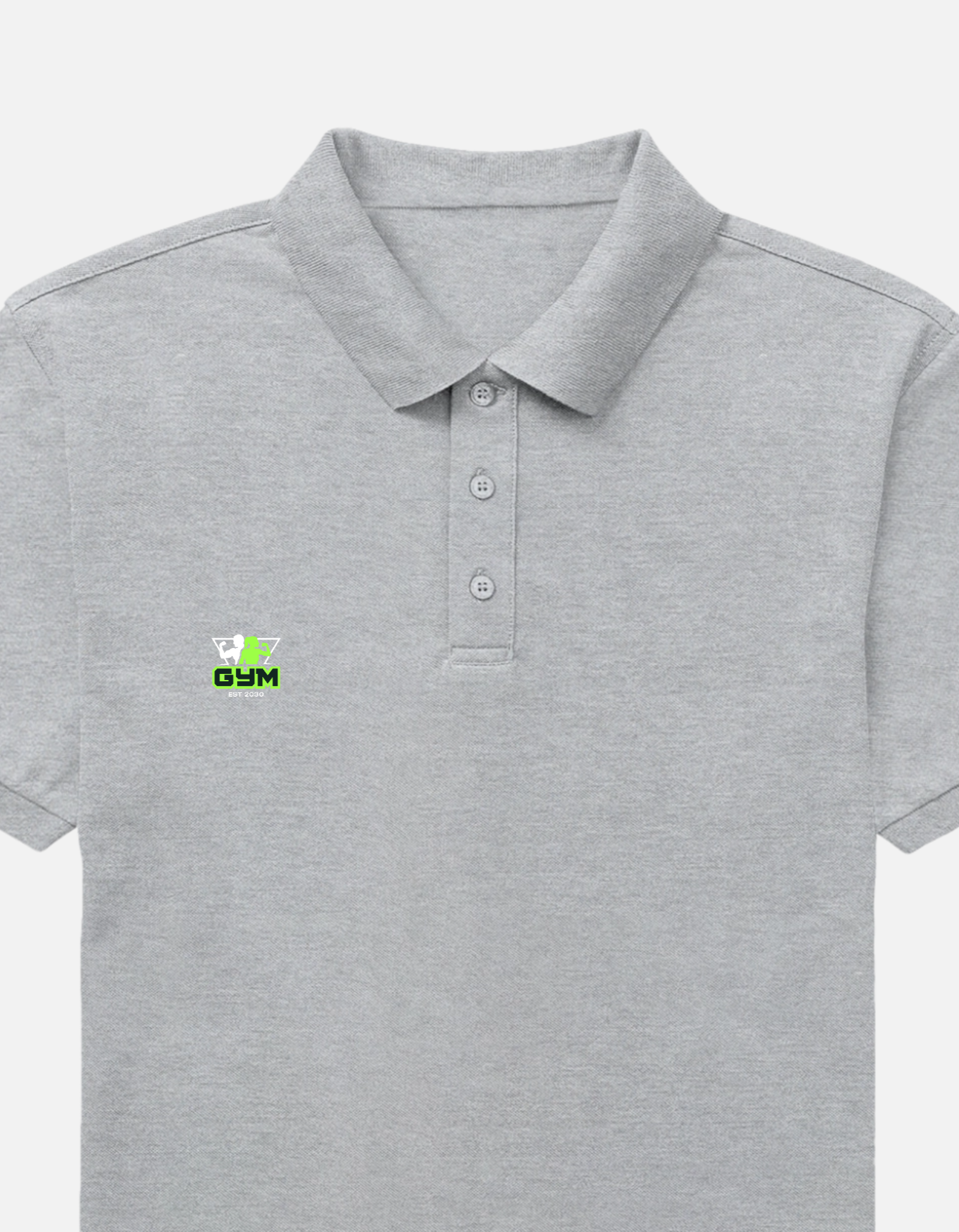Light Grey Personalized Polo T-Shirt for Men | Custom Logo & Embroidery Polo